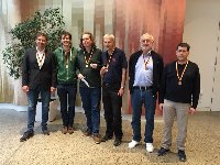 von links: Sebastian Reim - Maximilian Litterst (Silber) / Oliver Hevemeier - Ortwin Wagner (Gold) / Jacek Lesniczak - Christian Löwenstein (Bronze)