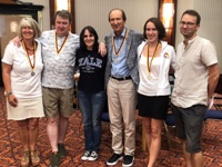 Silbermedaille von links: Anne Gladiator - Michael Gromöller - Daniela von Arnim - Helmut Häusler - Marie Eggeling - Paul Grünke