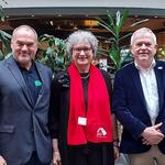 Barbara Hanne, eingerahmt von Igor Chalupec (links) und Eric Laurant (rechts)