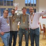 Gold für den den BC München e.V. (David Cole, Max Ellerbeck, Paul Grünke und Peter Jokisch)