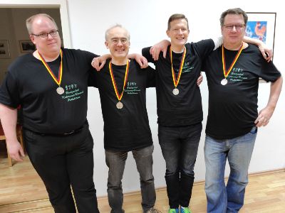 Silber geht an: Matthias Schüler, Christian Dörmer, Dr. Rolf Kühn und Michael Gromöller