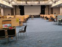 Der Spielsaal - noch unberührt
